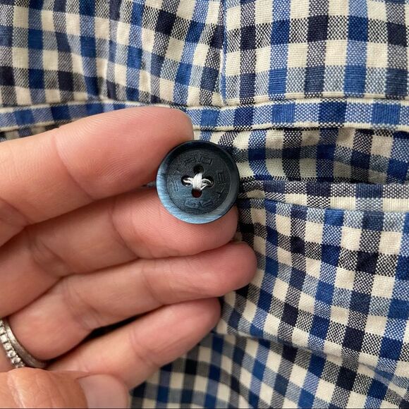 Etro Navy Gingham Check Pants 54 US 34 - Picture 5 of 8